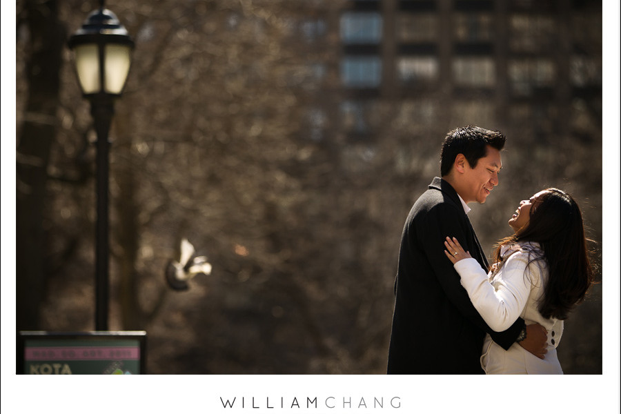 Madison Square Park Engagement Photos | Hazel + Marcelo