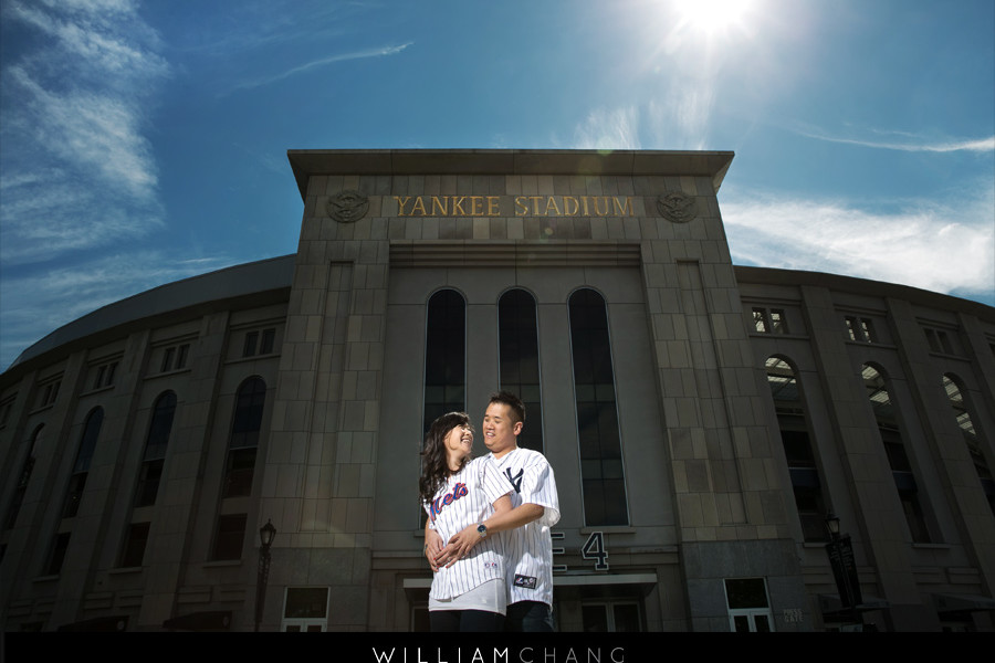 Yankee Stadium Citi Field Engagement Photos | Wendy + Eric