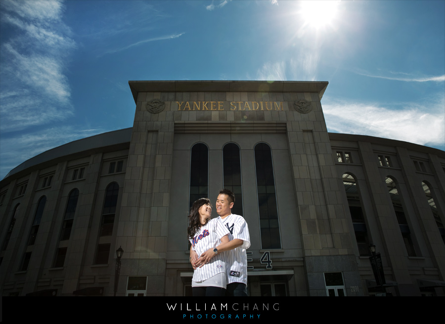 Yankee Stadium Citi Field Engagement Photos | Wendy + Eric