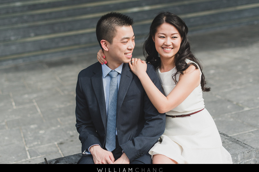 Battery Park and Stuyvesant High School engagement photos | Linda + David